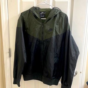 Men’s Nike Full Zip Jacket. Size Small. Black and Olive Color.